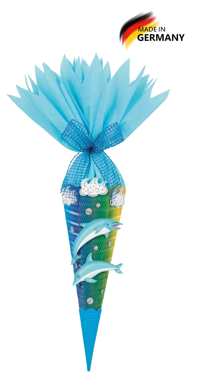 Geschwistertüte Bastelset Delfin - Geschwistertüten Bastelset Flippy