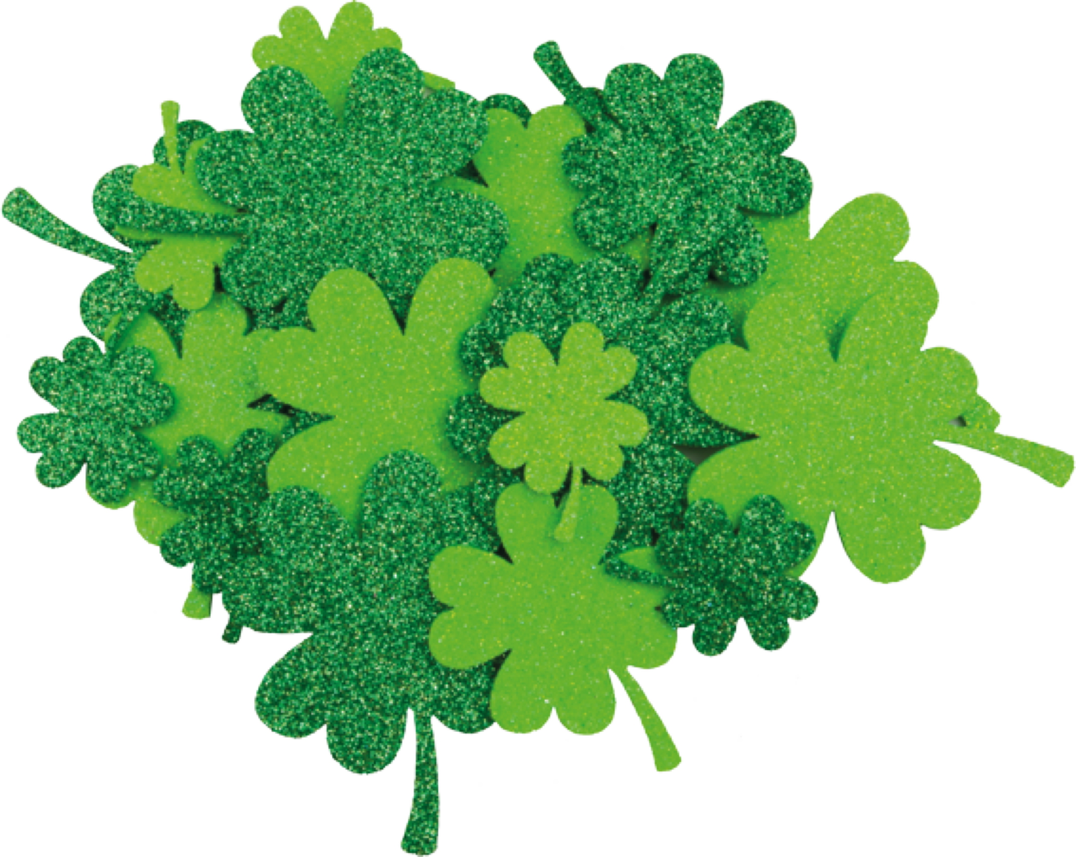 Glitterkleeblätter 24 Stück sortiert