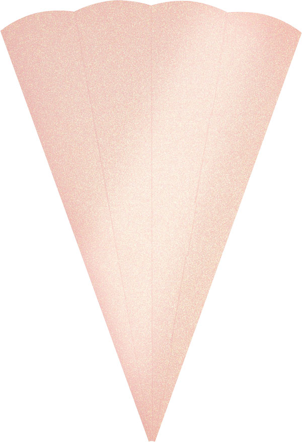 Glitter Schultütenrohling rose