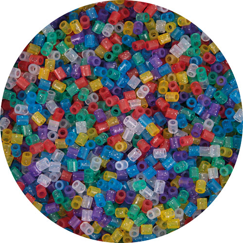 Bügelperlen midi 6.000 Stück in 6 Glitterfarben