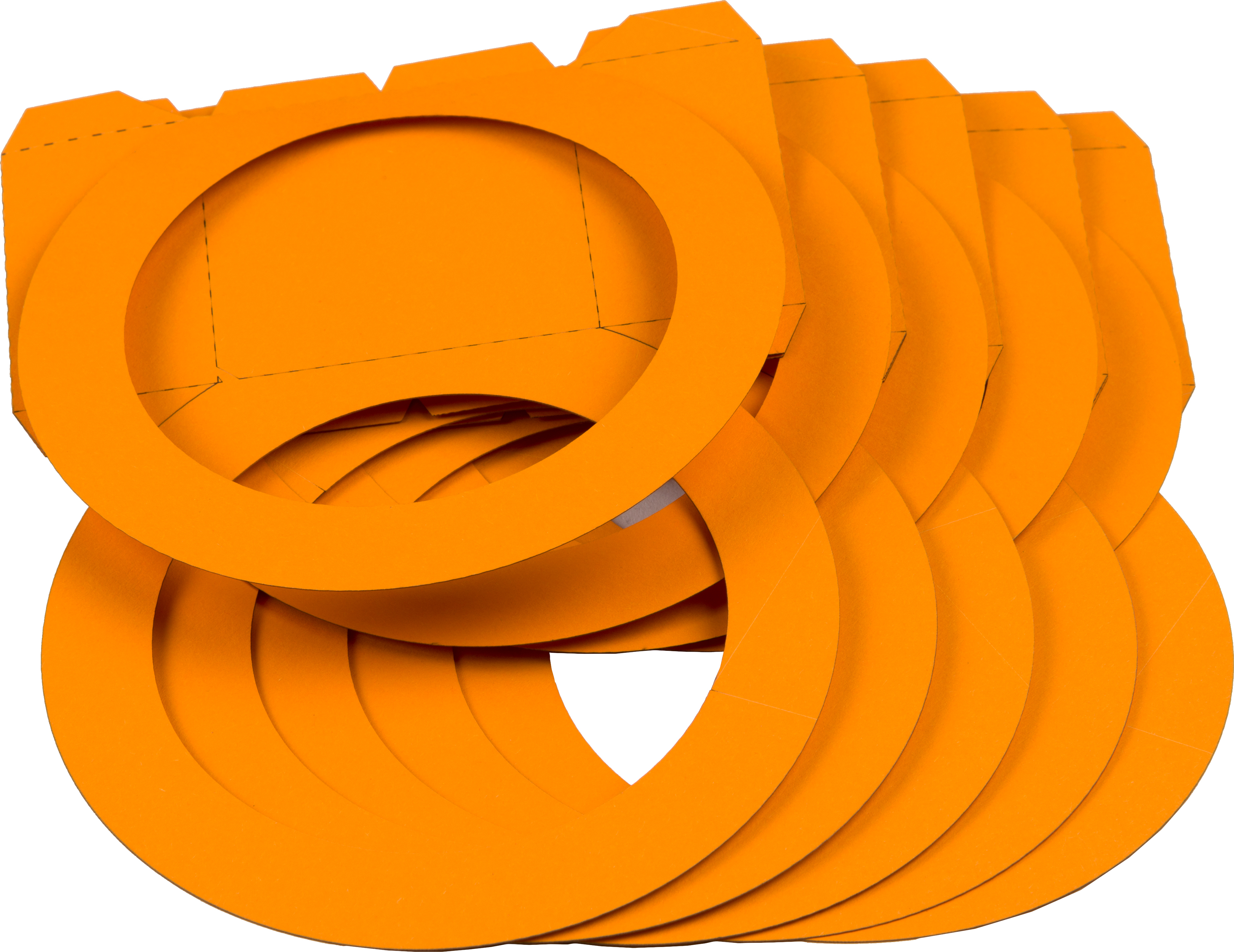 Laternenrohling rund groß mandarine, 5 Stück