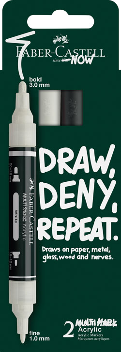 Multi Mark Acrylic black & white 2 Stück sortiert