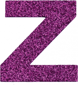 Glitterbuchstabe Maxi Z lila
