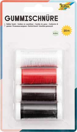 Gummischnüreset 4 x 5 m sortiert