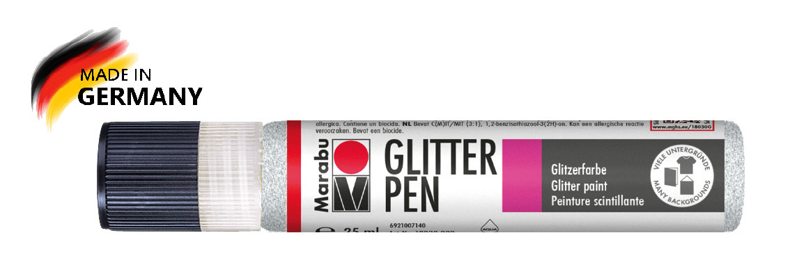 Glitter Pen weiß, 25 ml