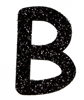 Glitterbuchstabe B schwarz