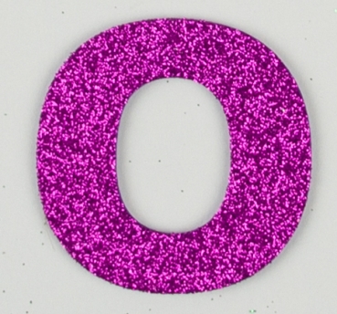 Glitterbuchstabe Maxi O lila