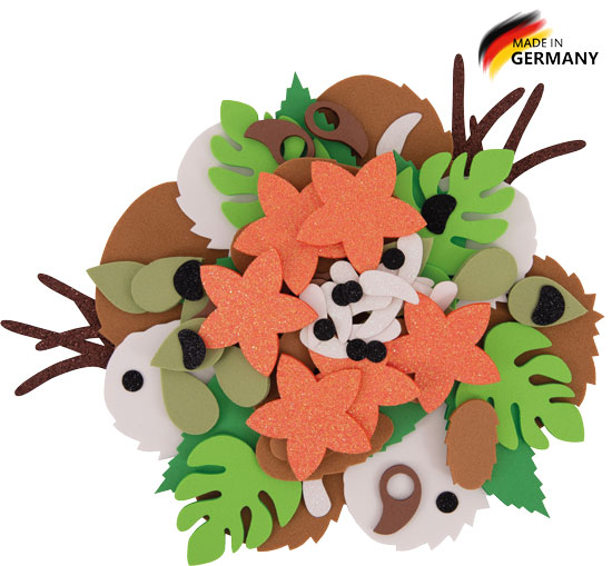 Moosgummisortiment Faultiere