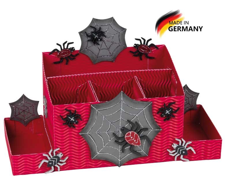 Schreibtischbox Bastelset Spinnen