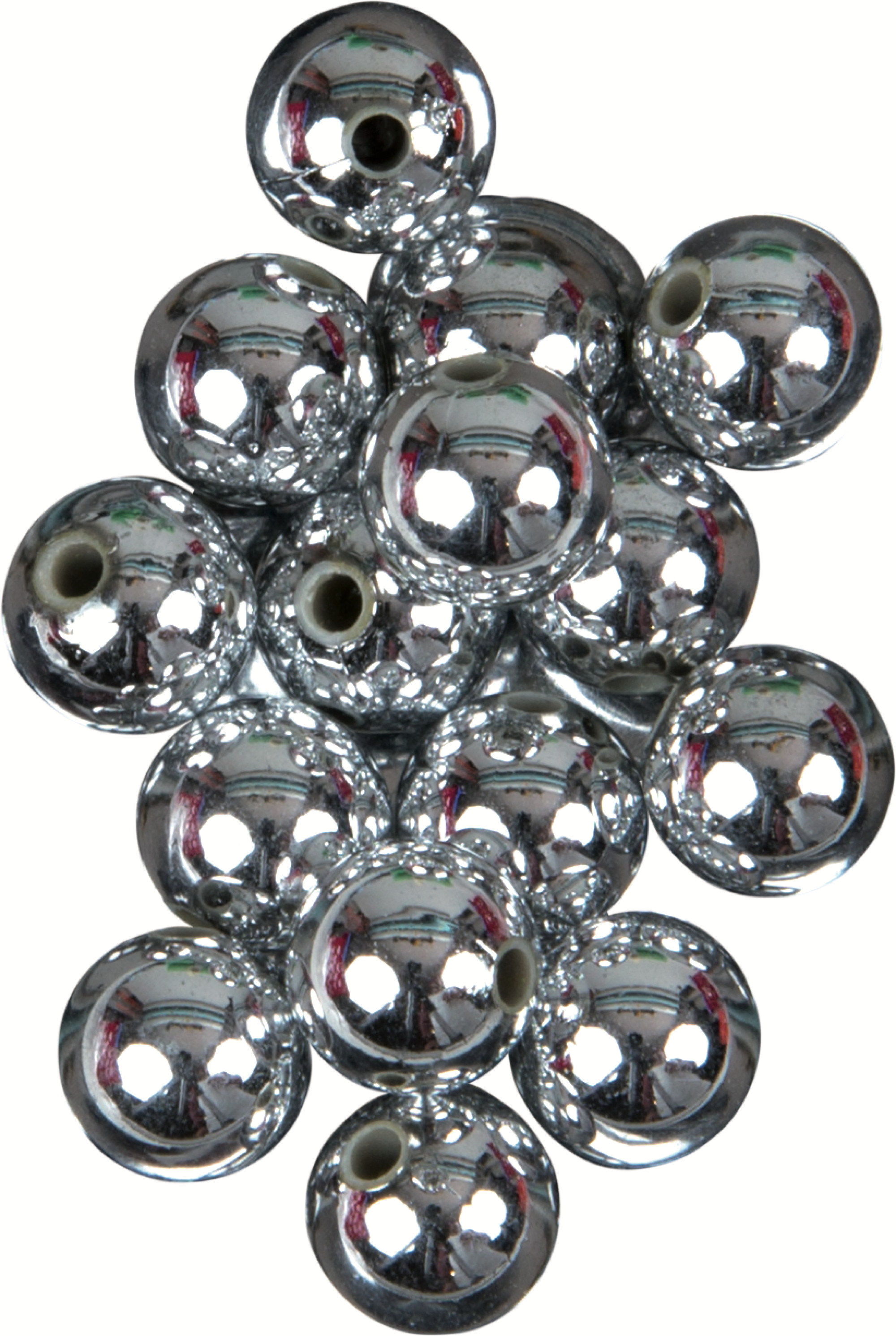 Wachsperlen metallic silber 15 Stück Ø 8 mm