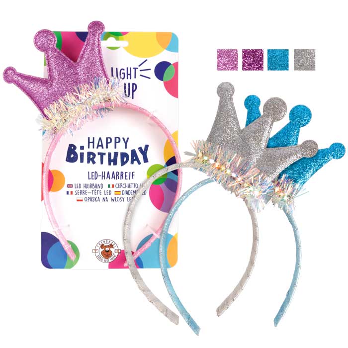 Haarreifen mit Krone und Licht