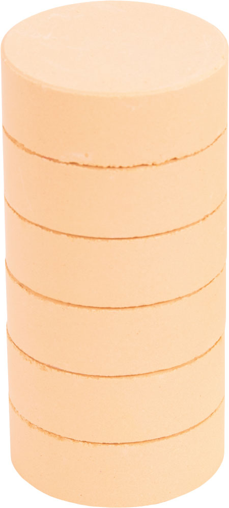 Farbpuck chamois, 6 Stück, Ø 55 mm