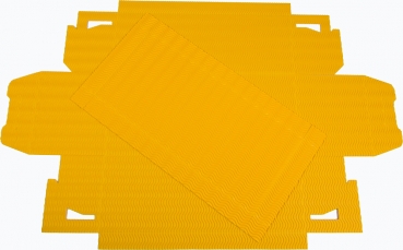 Kreativkarton gelb aus 3D Wellpappe