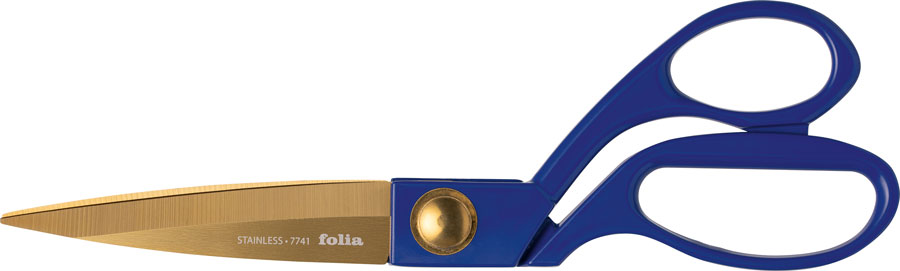 Premiumschere blau/gold, 20 cm