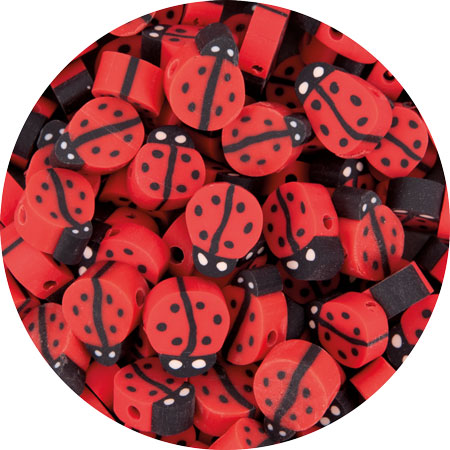 Fimoli Motivperle Marienkäfer, 100 Stück