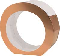 Metallic Laternenrohling rund rotgold, 5 Stück