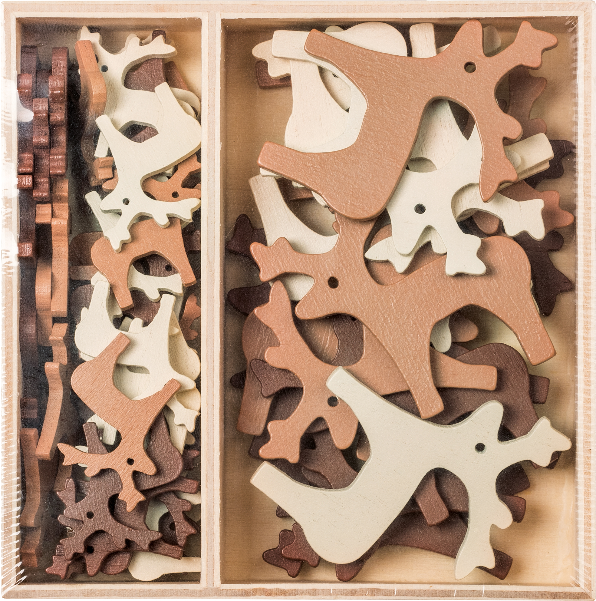 Holzstreu Rentiere