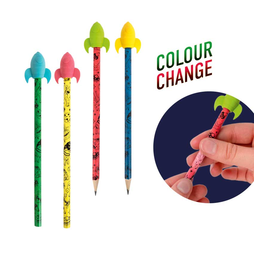 Bleistift und Radierer Space