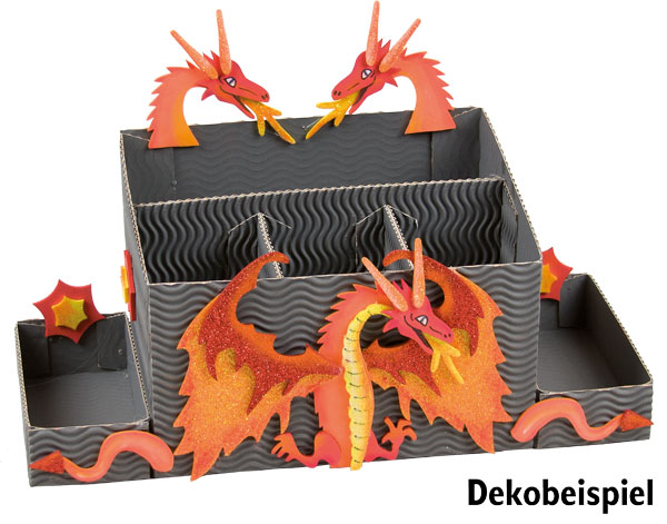Schreibtischbox grau aus 3D Wellpappe