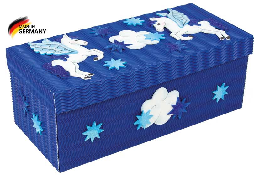 Kreativkarton Bastelset Pegasus blau