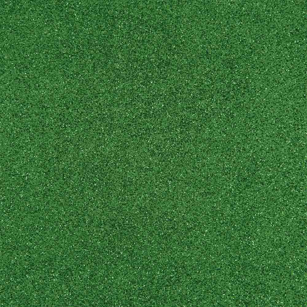 Glittermoosgummi blattgrün, 5 Stück