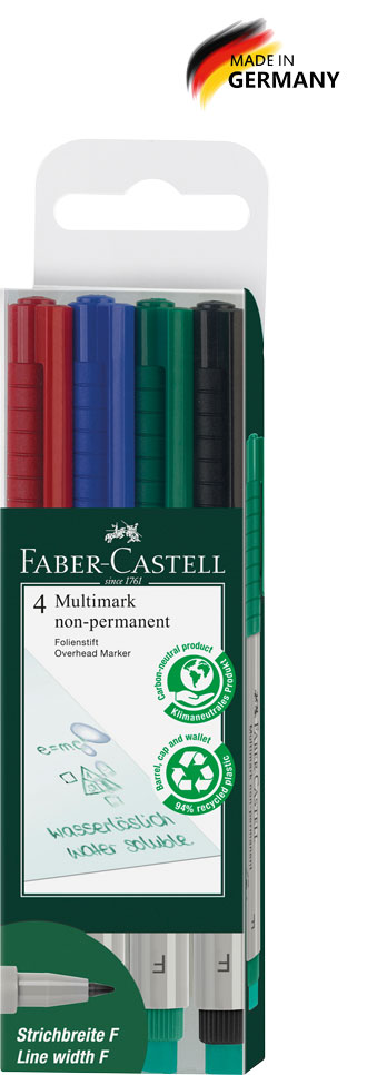 Multimark non-permanent F, 4 Stück sortiert