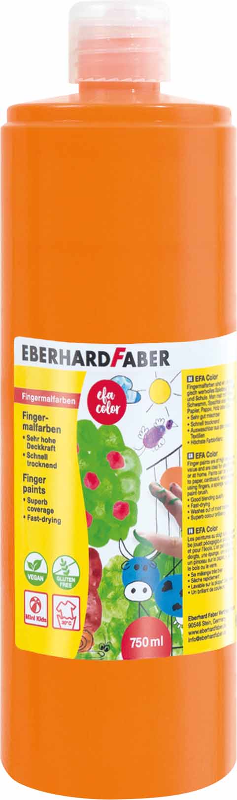 Fingermalfarbe Eberhard Faber orange