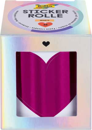 Stickerrolle Herzen