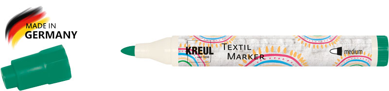 Textilmarker grün, Spitze 2 - 4 mm