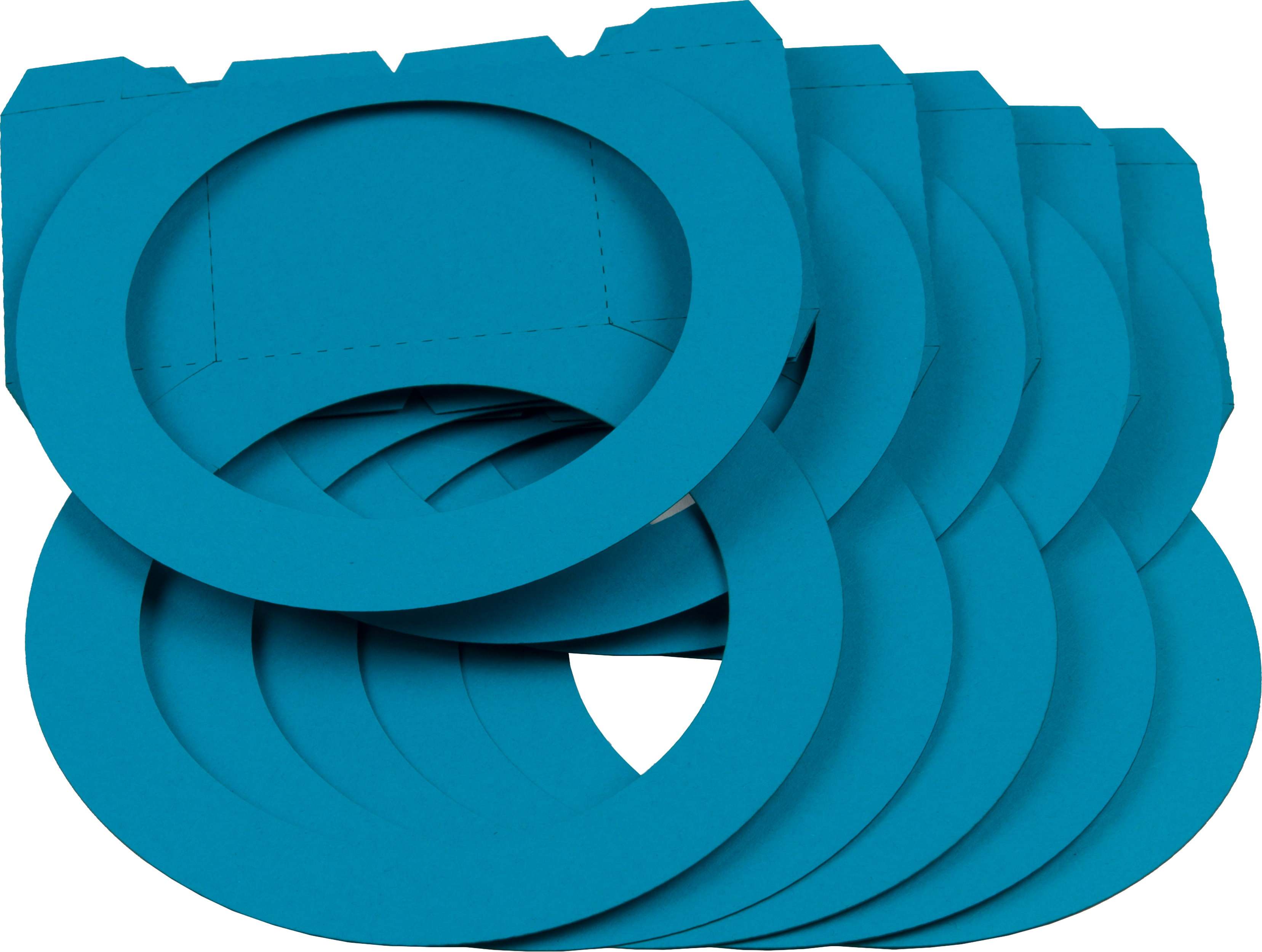 Laternenrohling rund mittel türkis, 5 Stück