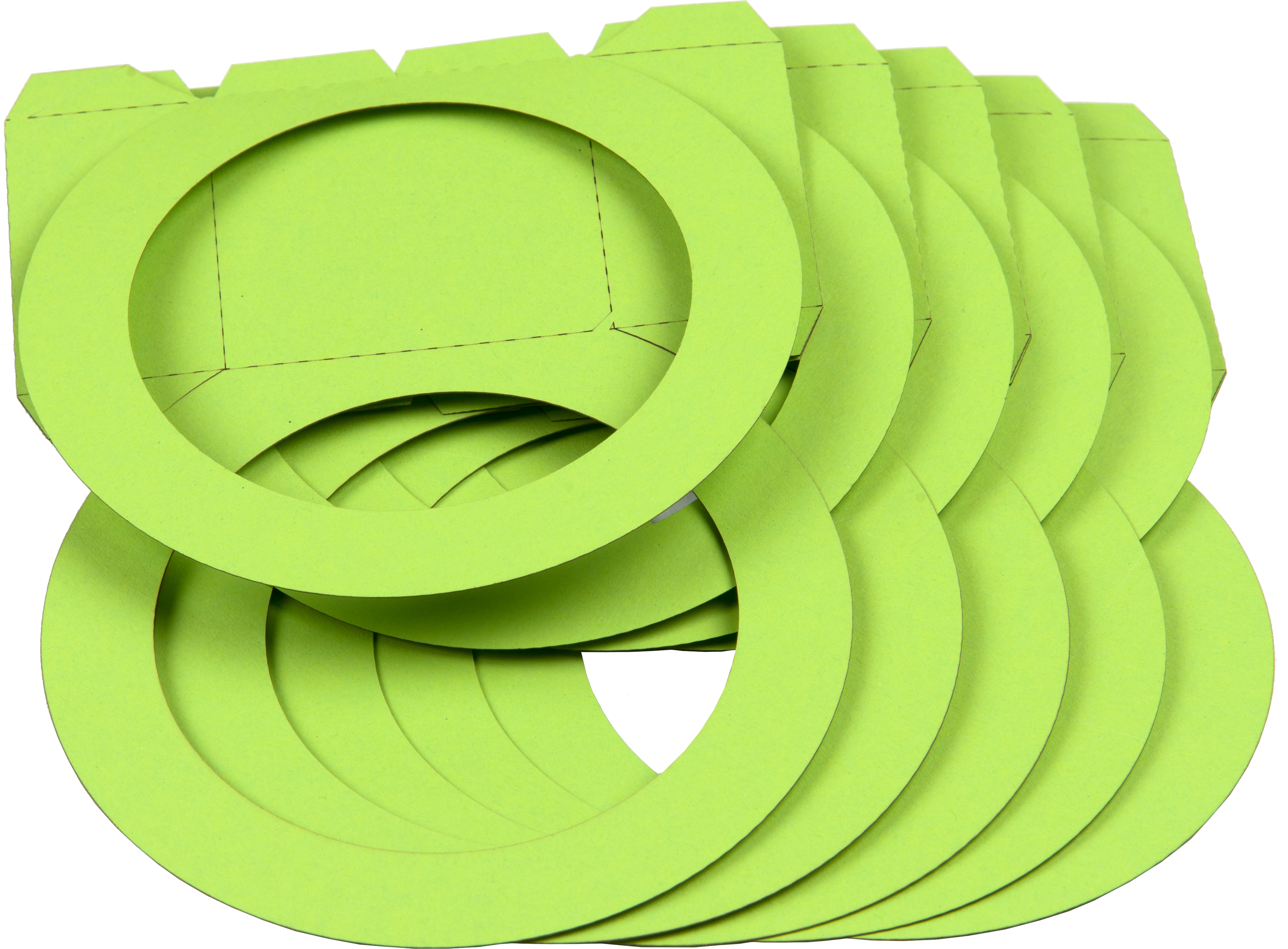 Laternenrohling rund mittel maigrün, 5 Stück