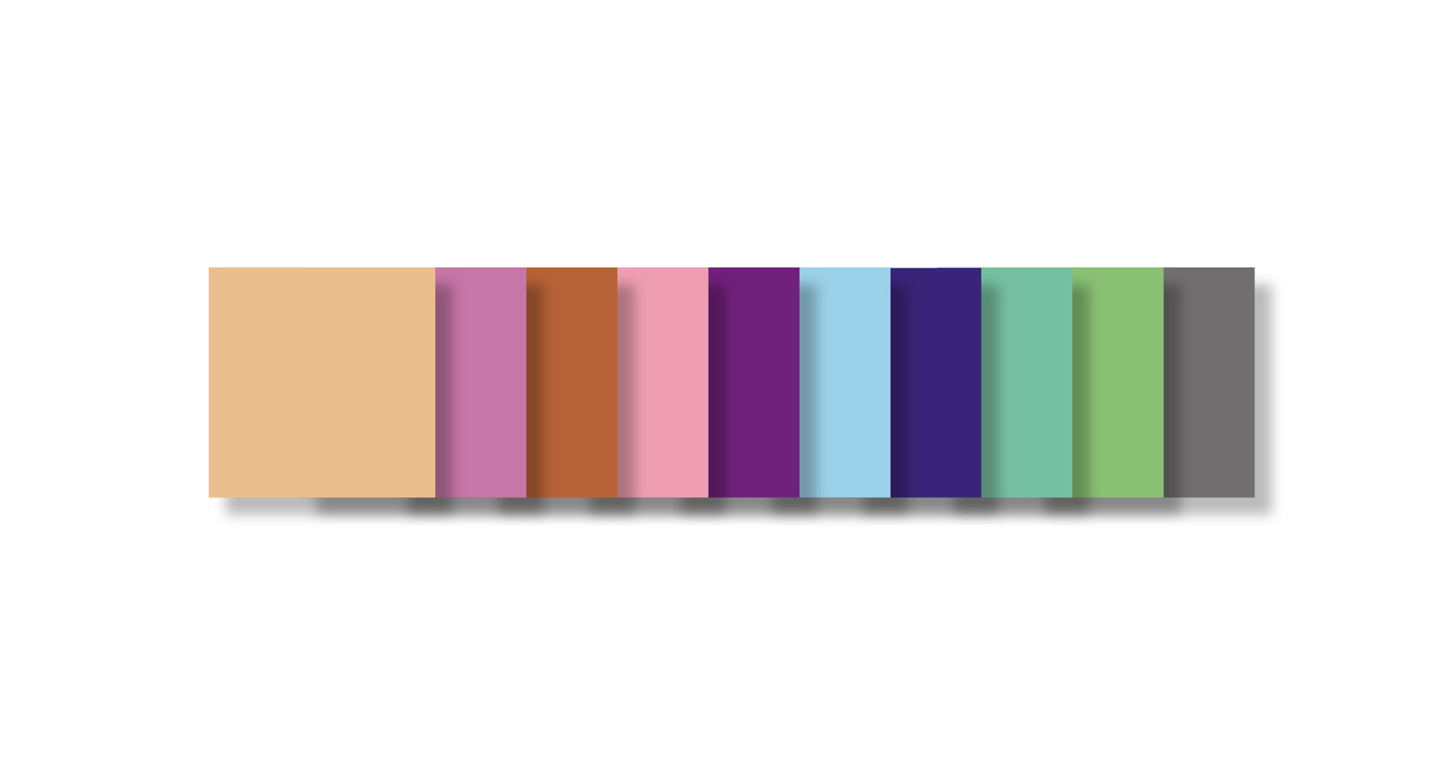 Moosgummisortiment 2, 10 Stück sortriert