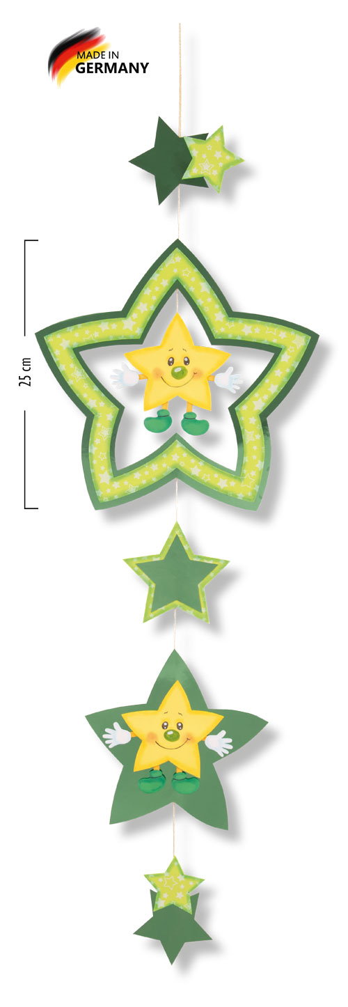 Schimmernde Fensterkette Stern